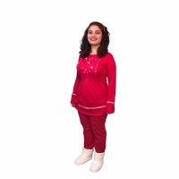 Hamile lohusa pijama takımı, model 1118, Kırmızı renk, L beden